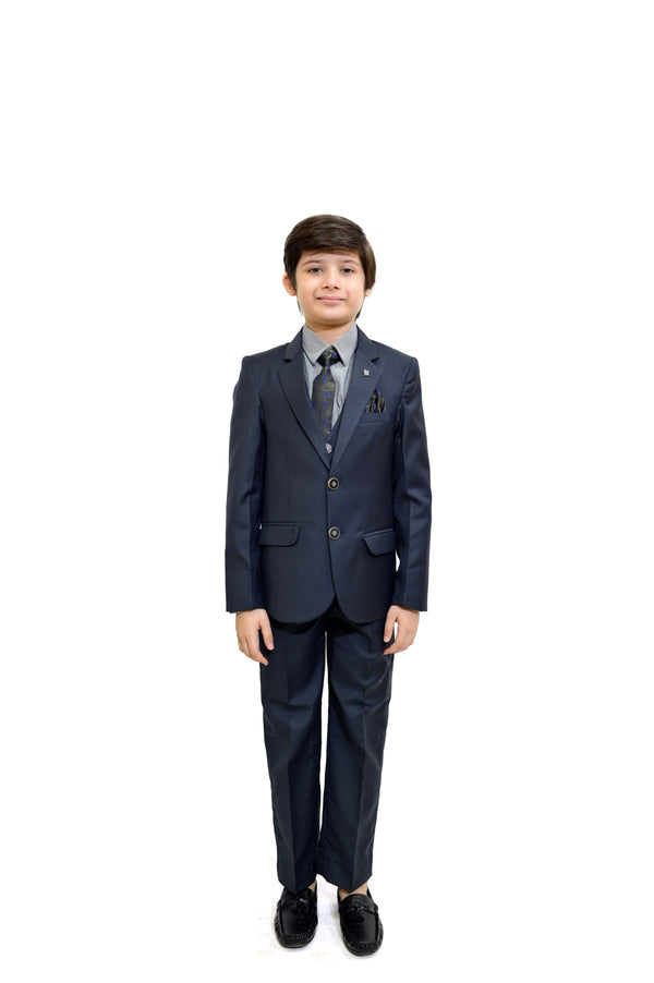 Boys 4-Piece Formal Suiting Set - Navy Blue