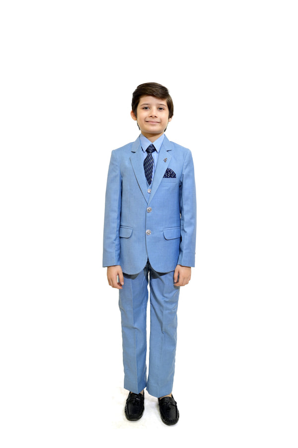 Boys 4-Piece Formal Suiting Set - Sky Blue