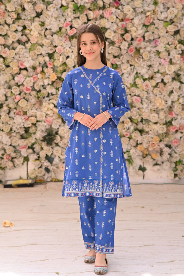 Girls Printed Lawn 2 Piece Suit