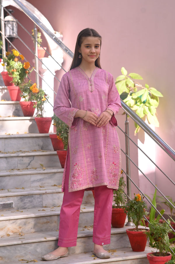 Embroidered 2pc Suit
