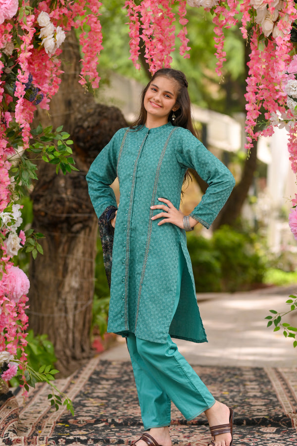 Jacquard Designing 2Pc Suit 4648