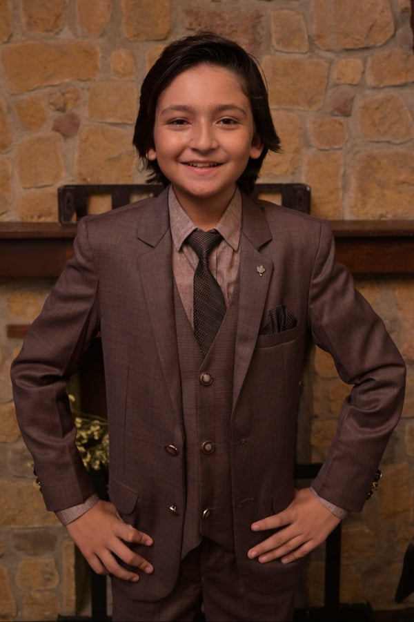 Boys 4-Piece Formal Suiting Set - Burgundy